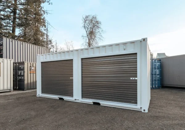 20ft Shipping Container Roll-Up Doors Installed